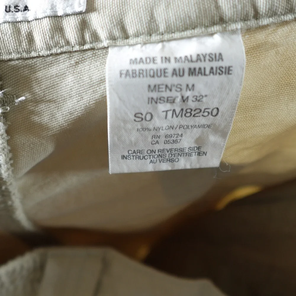 Columbia Convertible Cargo Pants Mens Medium Tan Zip Off Hiking Outdoor TM8250